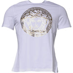 Versace White Medusa Print Cotton Crew Neck T-shirt TSH87197-40