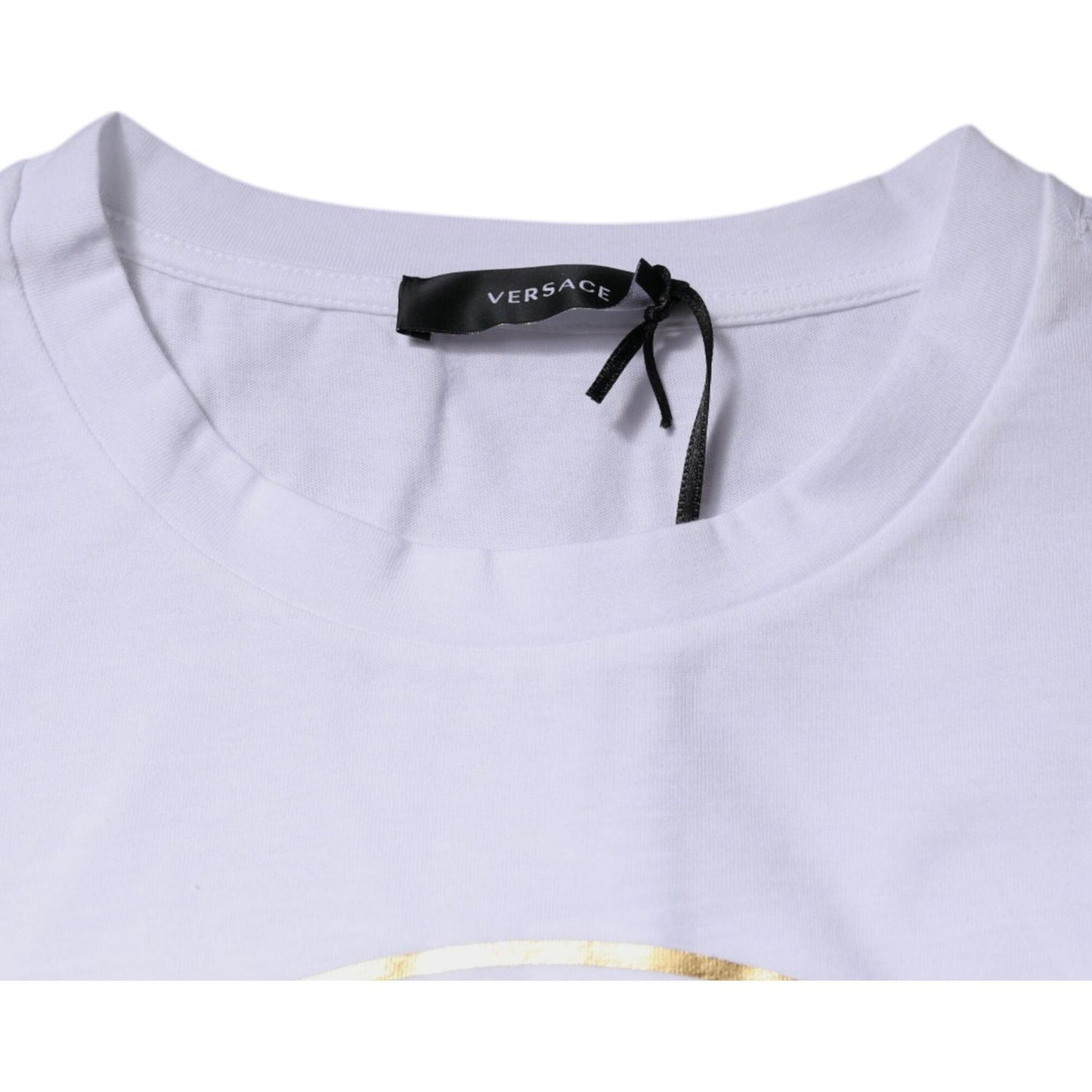 Versace White Medusa Print Cotton Crew Neck T-shirt TSH87197-40