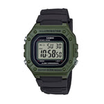 CASIO TIMELESS COLLECTION Mod. SPORT ILLUMINATOR WR 50M. ALARM. CHRONOGRAPH - ARMY GREEN W-218H-3AVEF