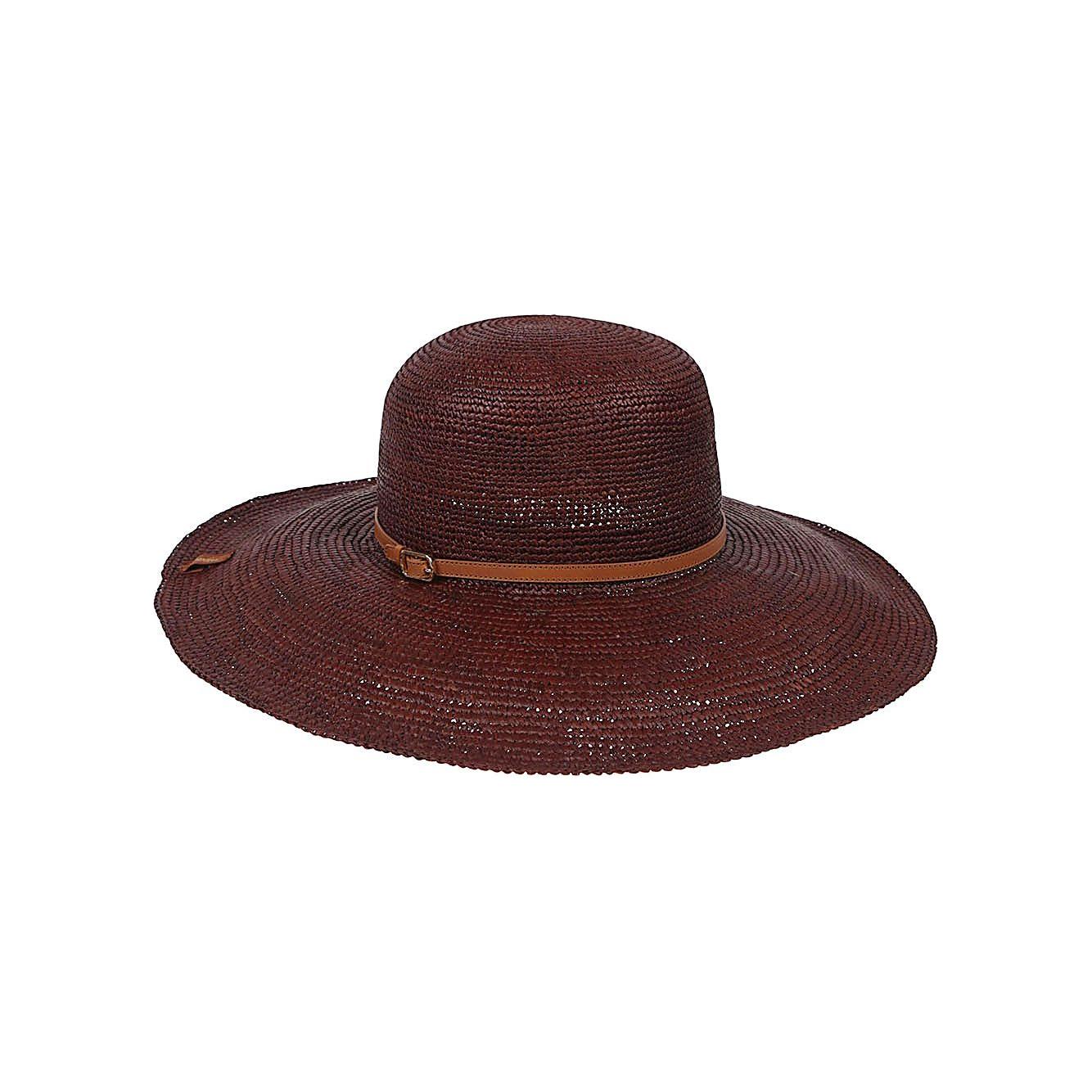 Borsalino Hats Leather Brown