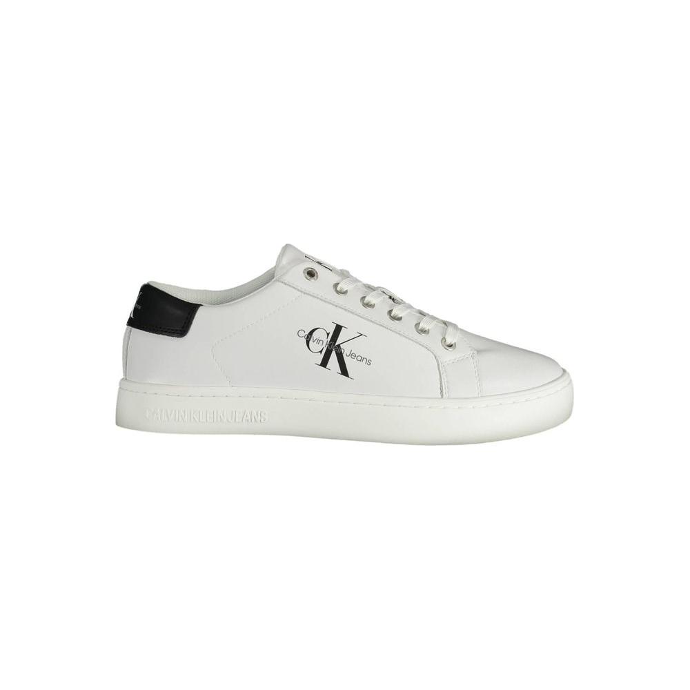Calvin Klein White Recycled Polyester Men Sneaker