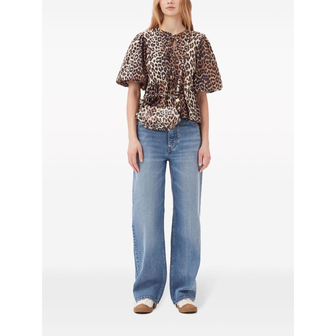 GANNI Shirts Brown