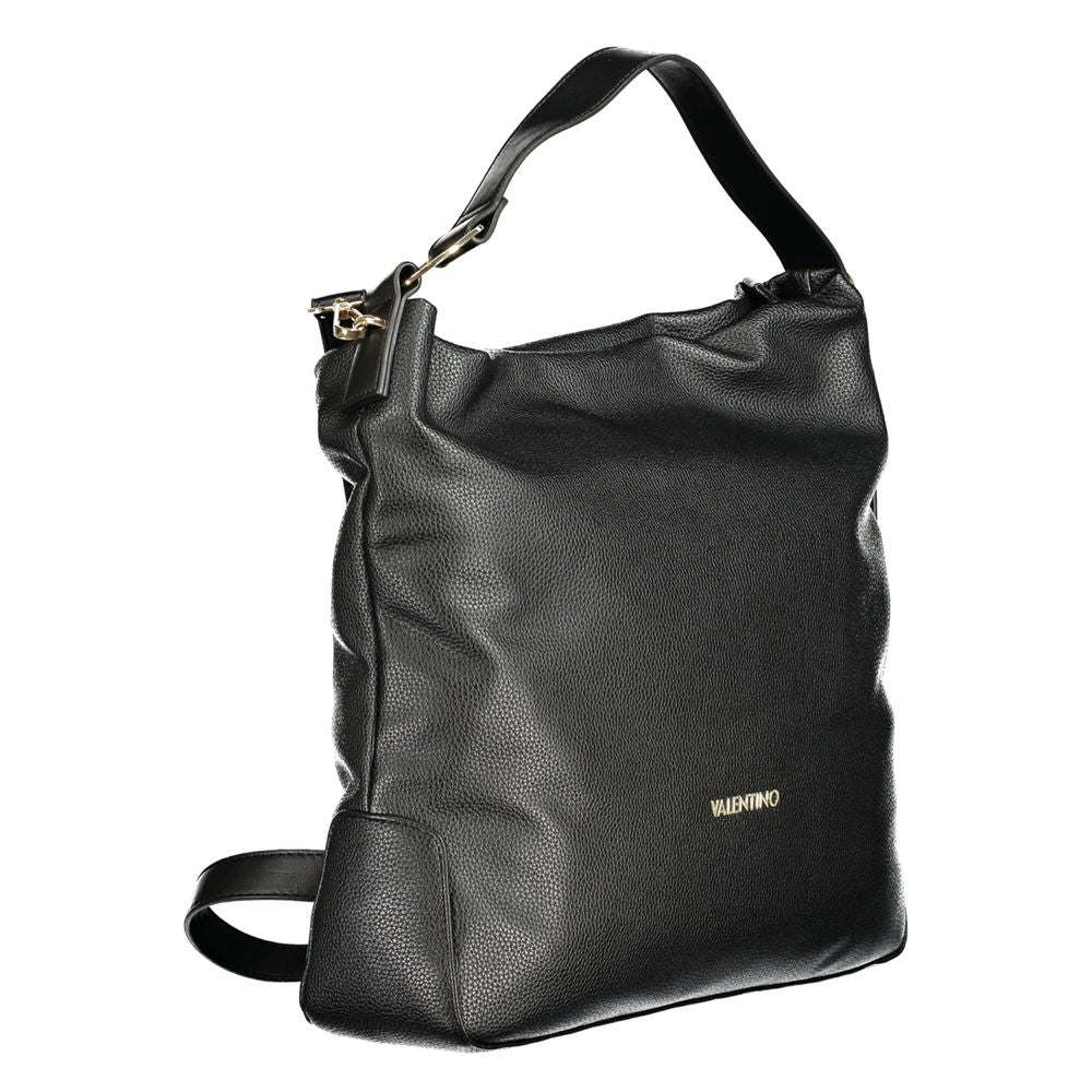 Valentino Bags black polyethylene women's handbag with single handle and adjustable shoulder strap
