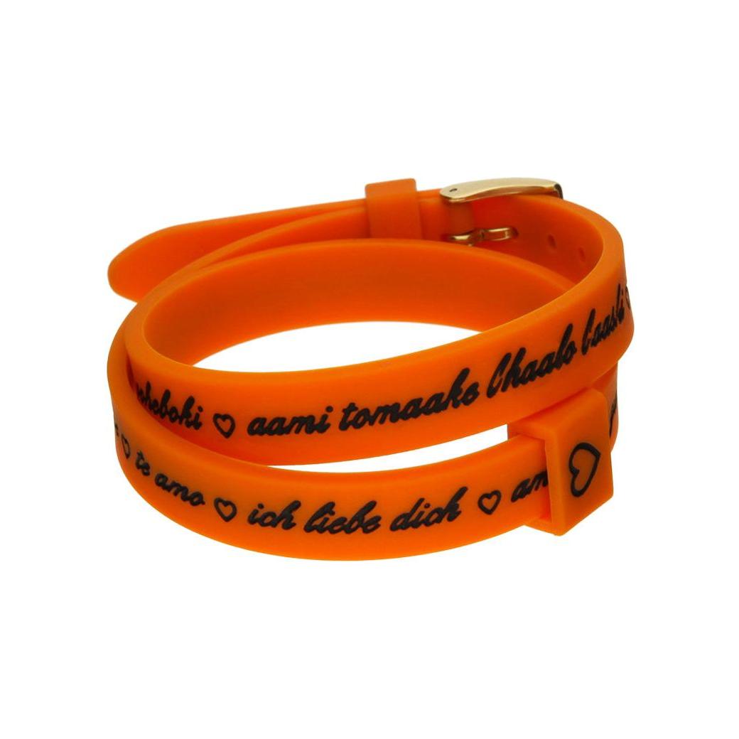 Il MEZZOMETRO Mod. I LOVE YOU GOLD - Bracciale in silicone/silicone bracelet BMG1710