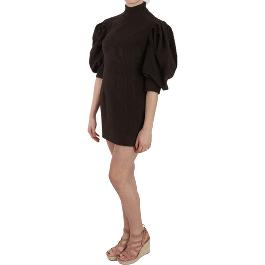 Dolce & Gabbana Brown Corduroy Bodycon Cotton Mini Dress TSH3257-40