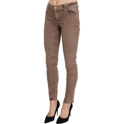 CYCLE Brown Low Waist Slim Fit Skinny Pants
