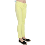 PINKO Yellow Cotton Stretch Low Waist Skinny Casual Trouser Pants PAN70191-26