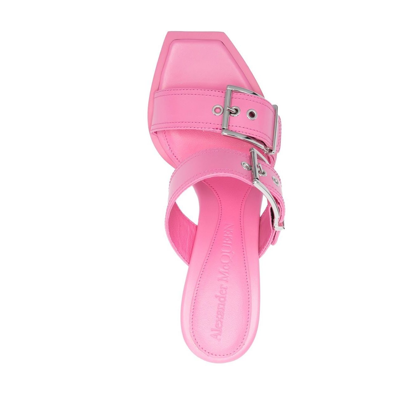 Alexander McQueen 100mm Buckle Leather Sandals Sandals