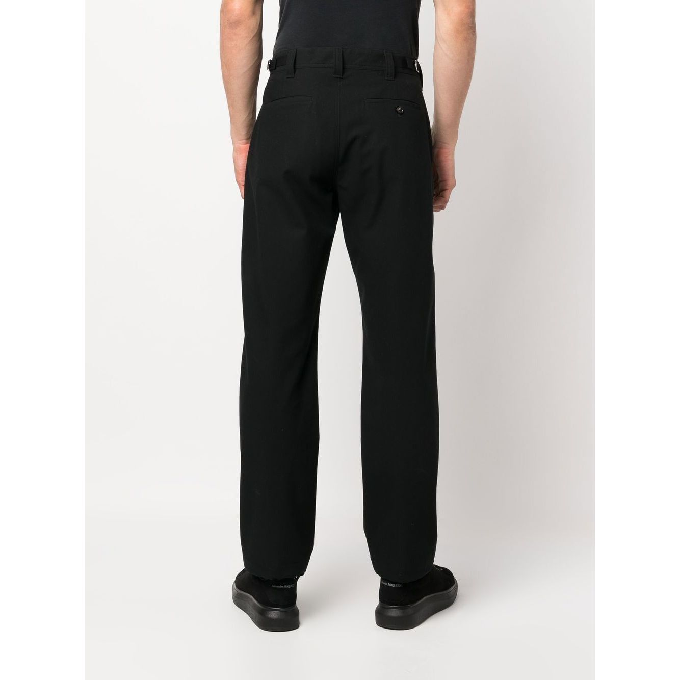 Alexander McQueen drawstring-hem Cotton Trousers Trousers