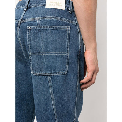Alexander Mcqueen wide-leg panelled jeans