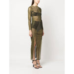 SANTA BRAND Dresses Brown DIAMONDMAXIDRESSBLACK/YELLOW