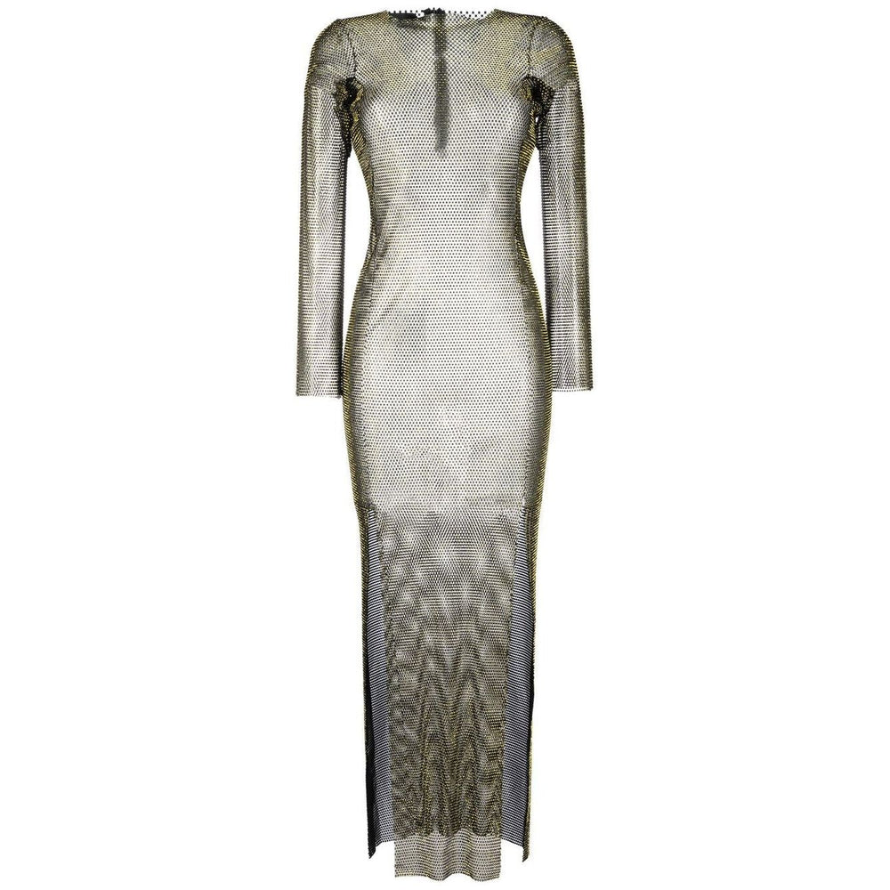 SANTA BRAND Dresses Brown DIAMONDMAXIDRESSBLACK/YELLOW
