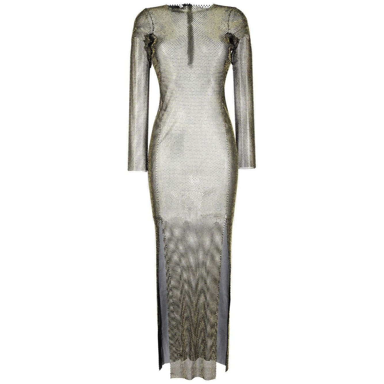 SANTA BRAND Dresses Brown DIAMONDMAXIDRESSBLACK/YELLOW