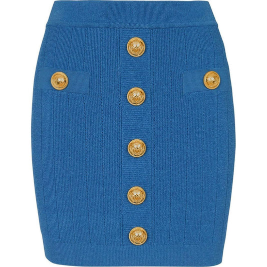 Balmain Skirts Blue AF0LB290KB076KF