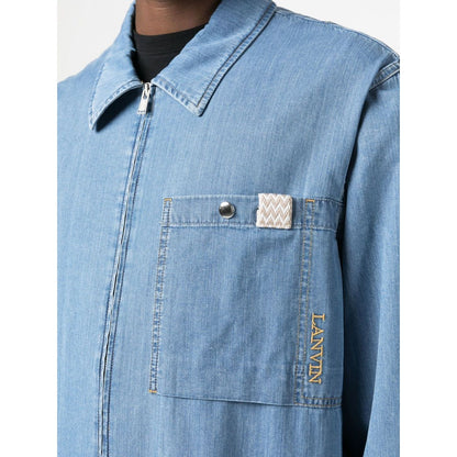 Lanvin Shirts Clear Blue Shirts