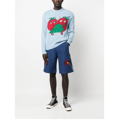 SKY HIGH FARM WORKWEAR Shorts Blue Short trousers