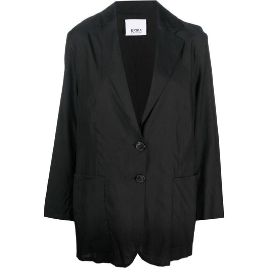 Erika Cavallini Semi-Couture Jackets Black P3SV03DALIAY69