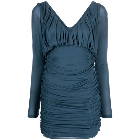 Saint Laurent draped mini dress 729749Y5G983041