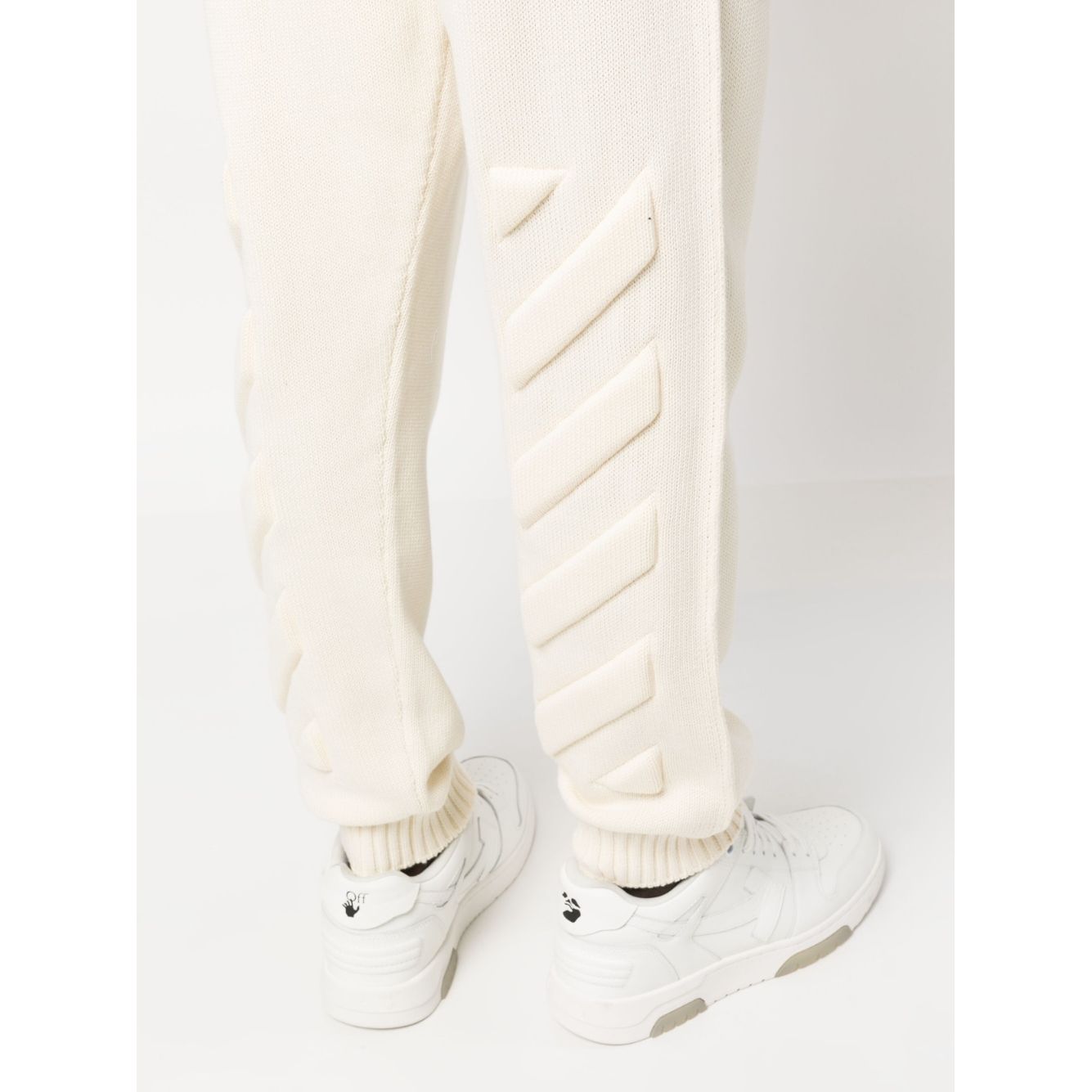 Off White Diag-stripe knitted track pants