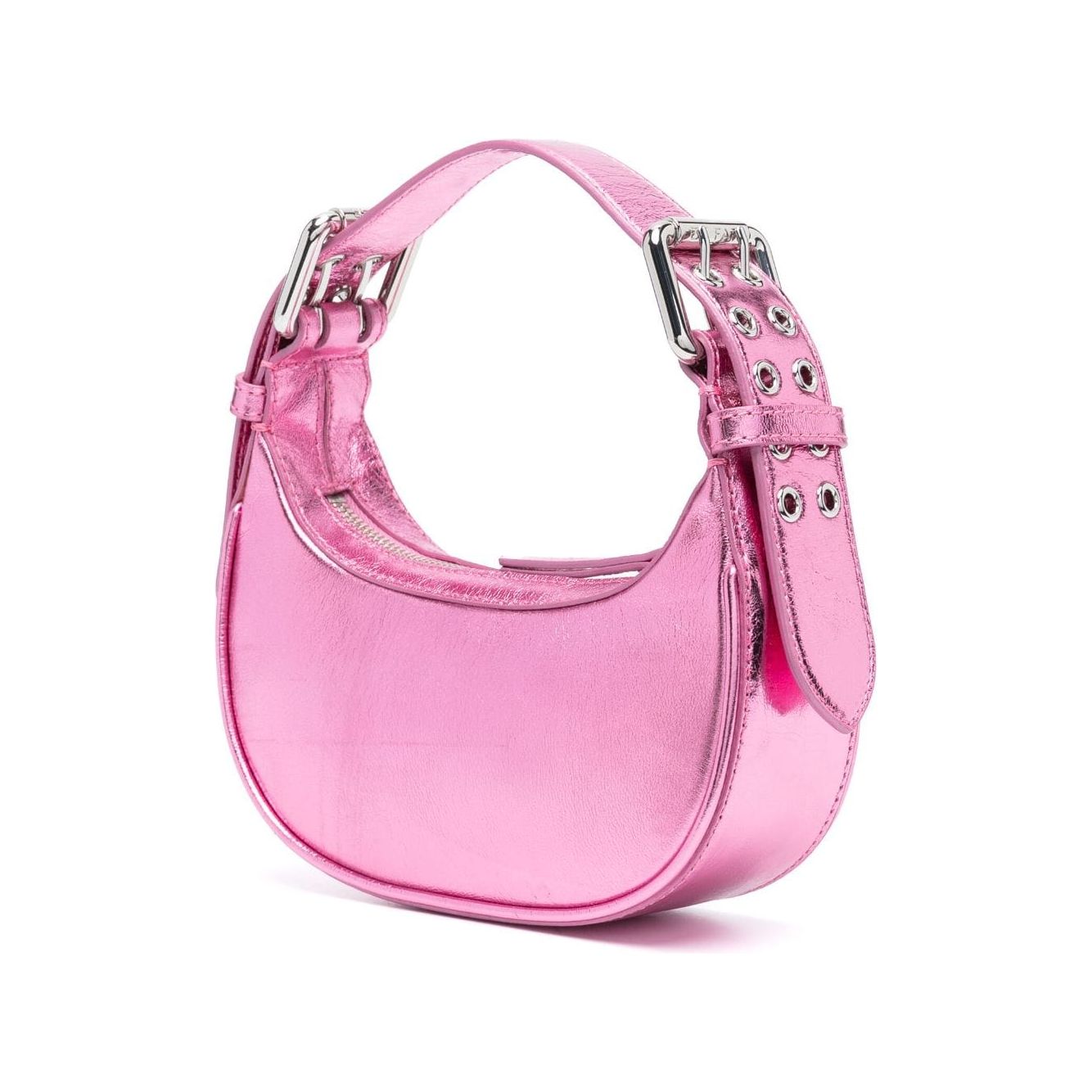 Front view with bag zipped and handles upright.