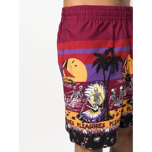 Pleasures Shorts Bordeaux P23SU031BURGUNDY