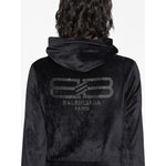 Balenciaga Crystal embellished velvet zip-up hoodie 751792TOV101000