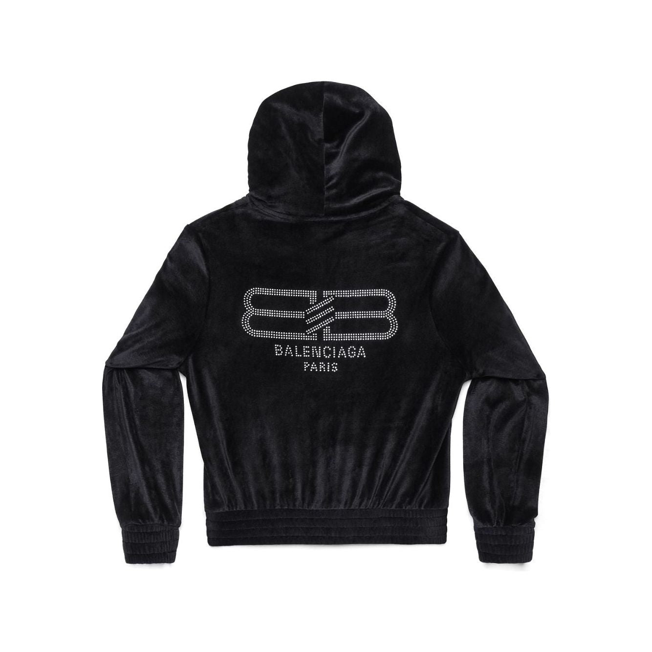 Balenciaga Crystal embellished velvet zip-up hoodie 751792TOV101000