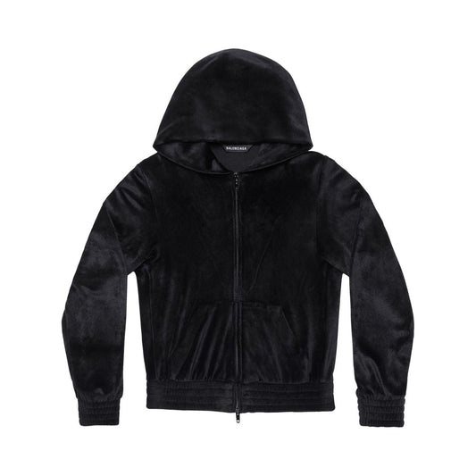 Balenciaga Crystal embellished velvet zip-up hoodie 751792TOV101000