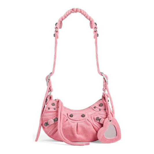 Balenciaga Le Cagole XS denim shoulder bag 6713092AAFO5812