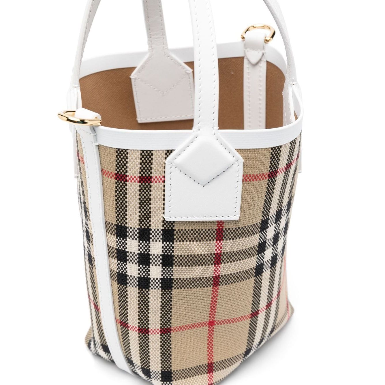 Burberry check motif mini bucket bag