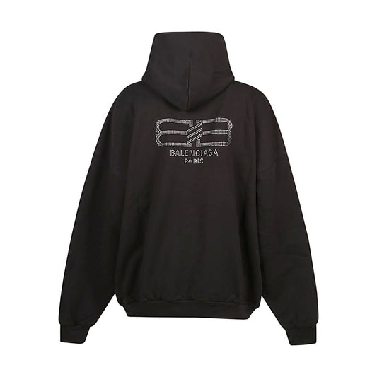 Balenciaga Bb strass cotton hoodie 739024DTOVU91055