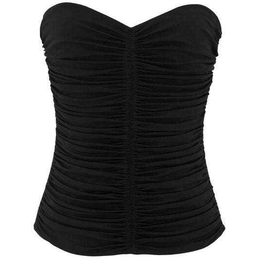 Saint Laurent ruched strapless top 753703Y5F631000