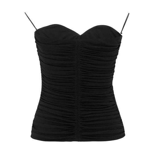 Saint Laurent ruched strapless top 753703Y5F631000