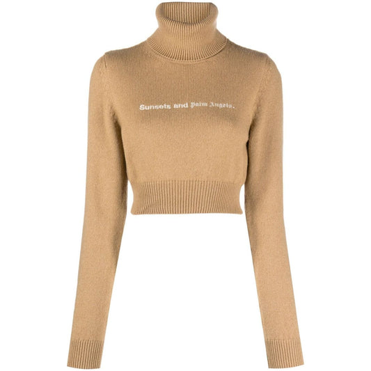 Palm Angels Sweaters Camel PWHF024F23KNI0016210