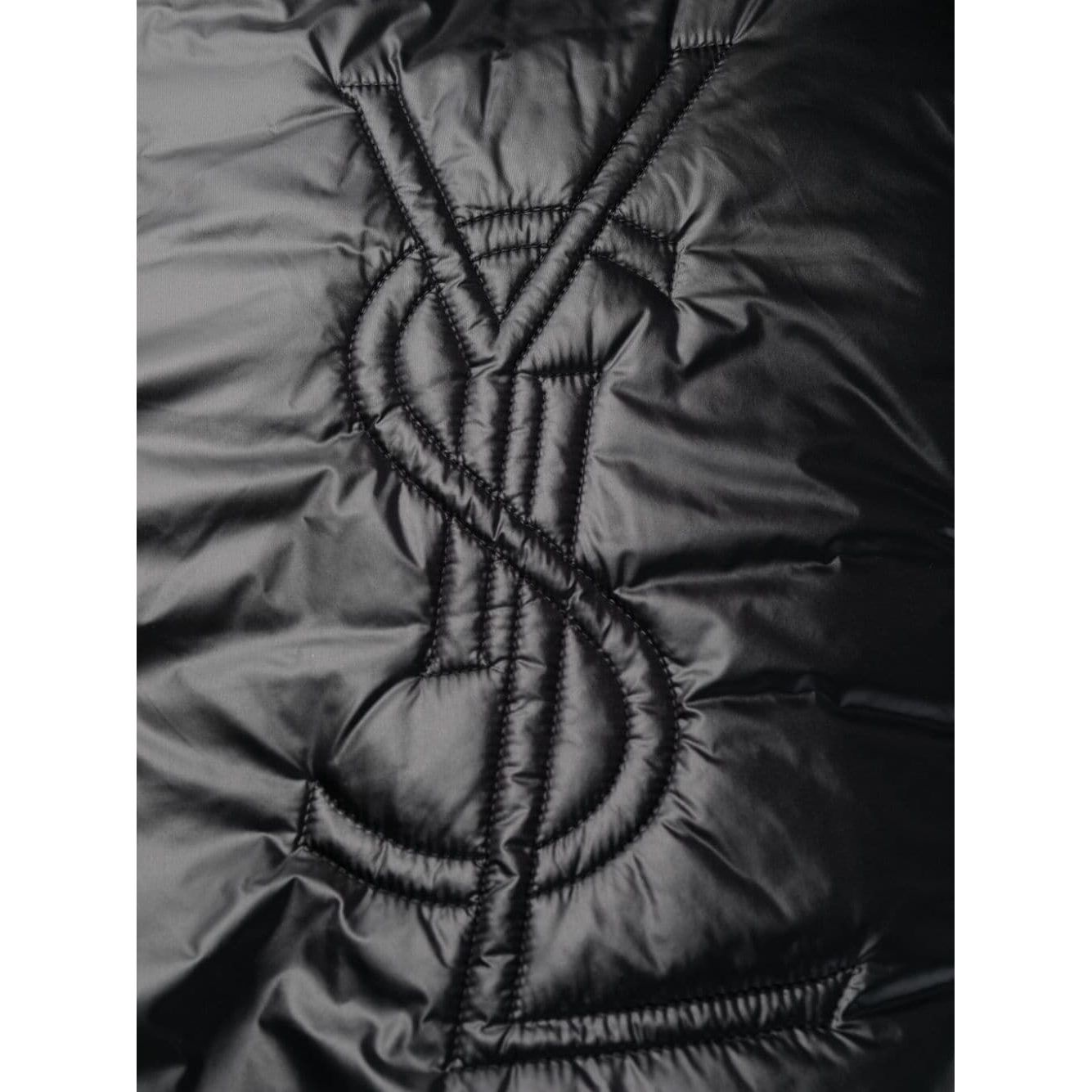 Saint Laurent Cassandre logo-embossed hooded raincoat