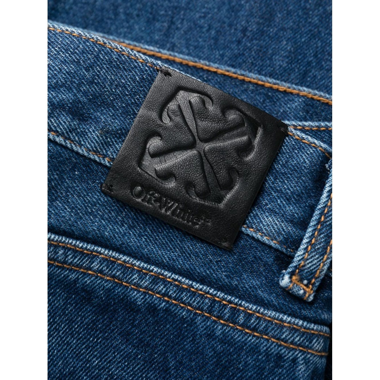 Off White High-waisted straight jeans