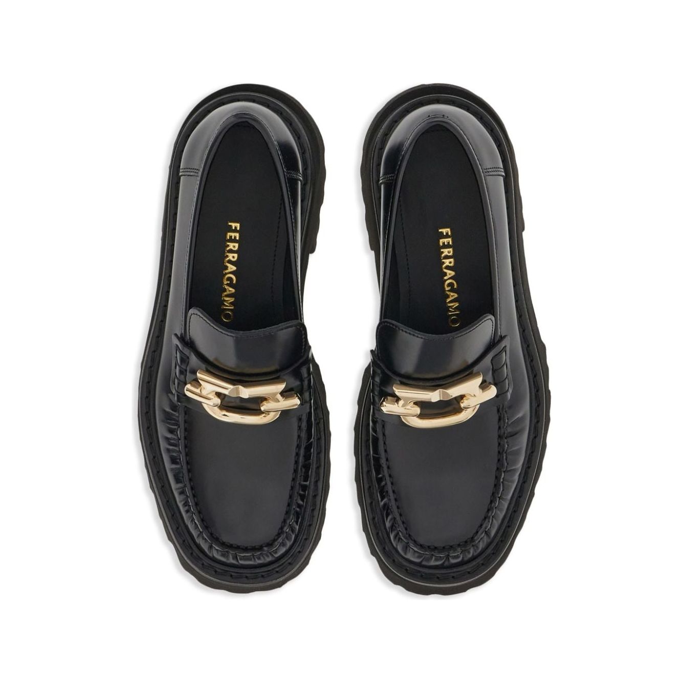 Ferragamo Gancini-buckle Leather Loafers 01G019763904001