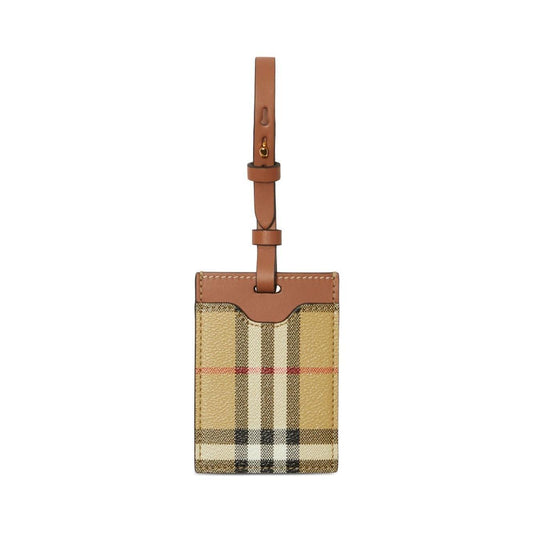 Burberry checkered luggage tag