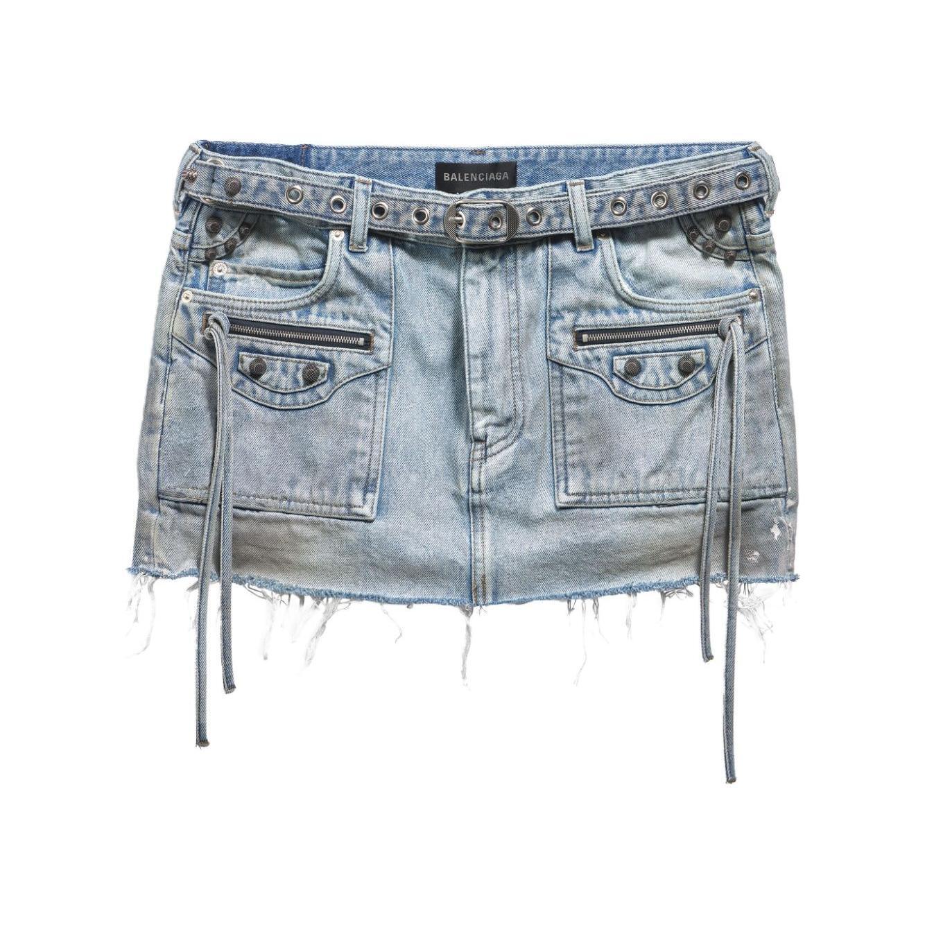 Balenciaga Cagole denim miniskirt 764534TDW144016