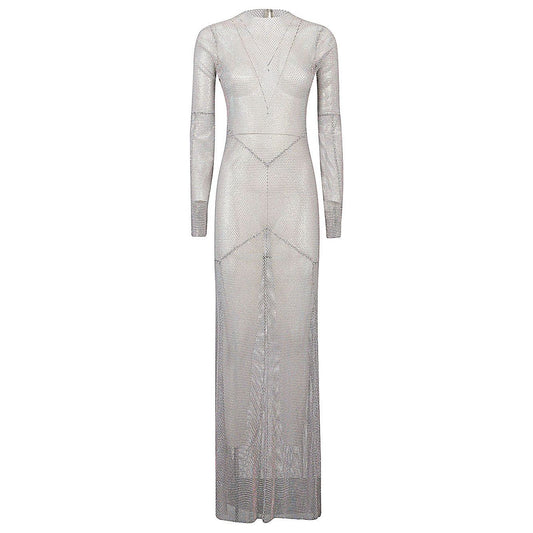 SANTA BRAND Dresses Silver MAXIFLAREDDRESSSILVERCHAMELEON