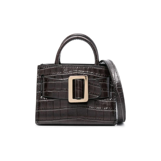 Boyy Bobby charm leather mini bag BOBBYCHARMCROCEMBOSSEDCS/CSDBLACK