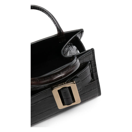 Boyy Bobby charm leather mini bag BOBBYCHARMCROCEMBOSSEDCS/CSDBLACK