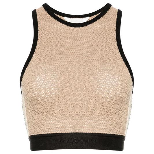Palm Angels Top Beige PWHT001S24KNI0016410