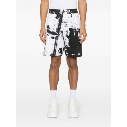 Alexander McQueen paint-splatter cotton shorts Short trousers