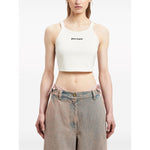 Palm Angels Top White PWAD060S24FAB0020310