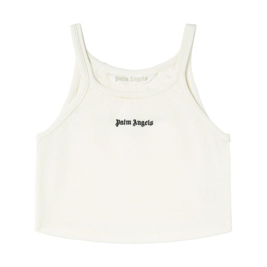 Palm Angels Top White PWAD060S24FAB0020310