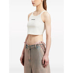 Palm Angels Top White PWAD060S24FAB0020310