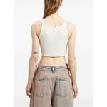 Palm Angels Top White PWAD060S24FAB0020310
