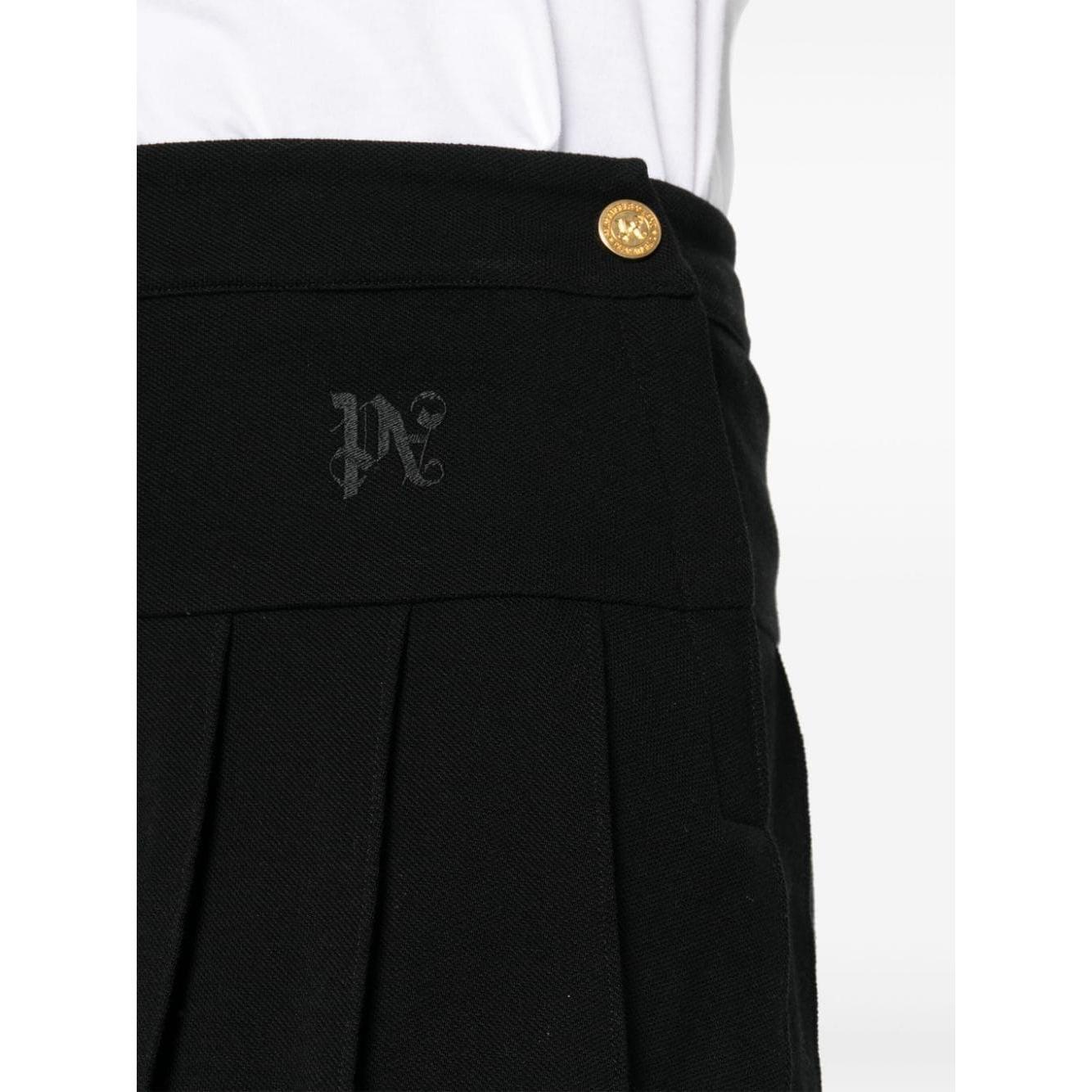 Palm Angels Skirts Black PWCC070S24FAB0011010