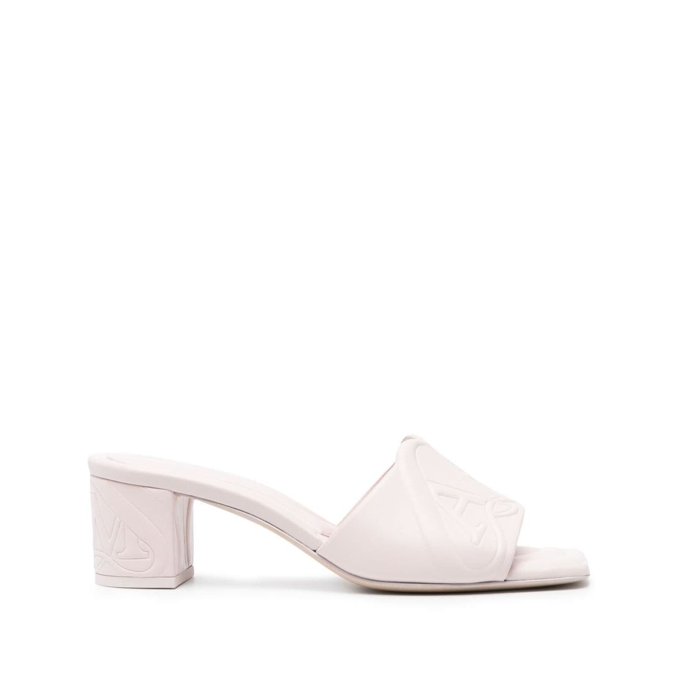 Alexander McQueen 60mm Seal Motif Mules Sandals
